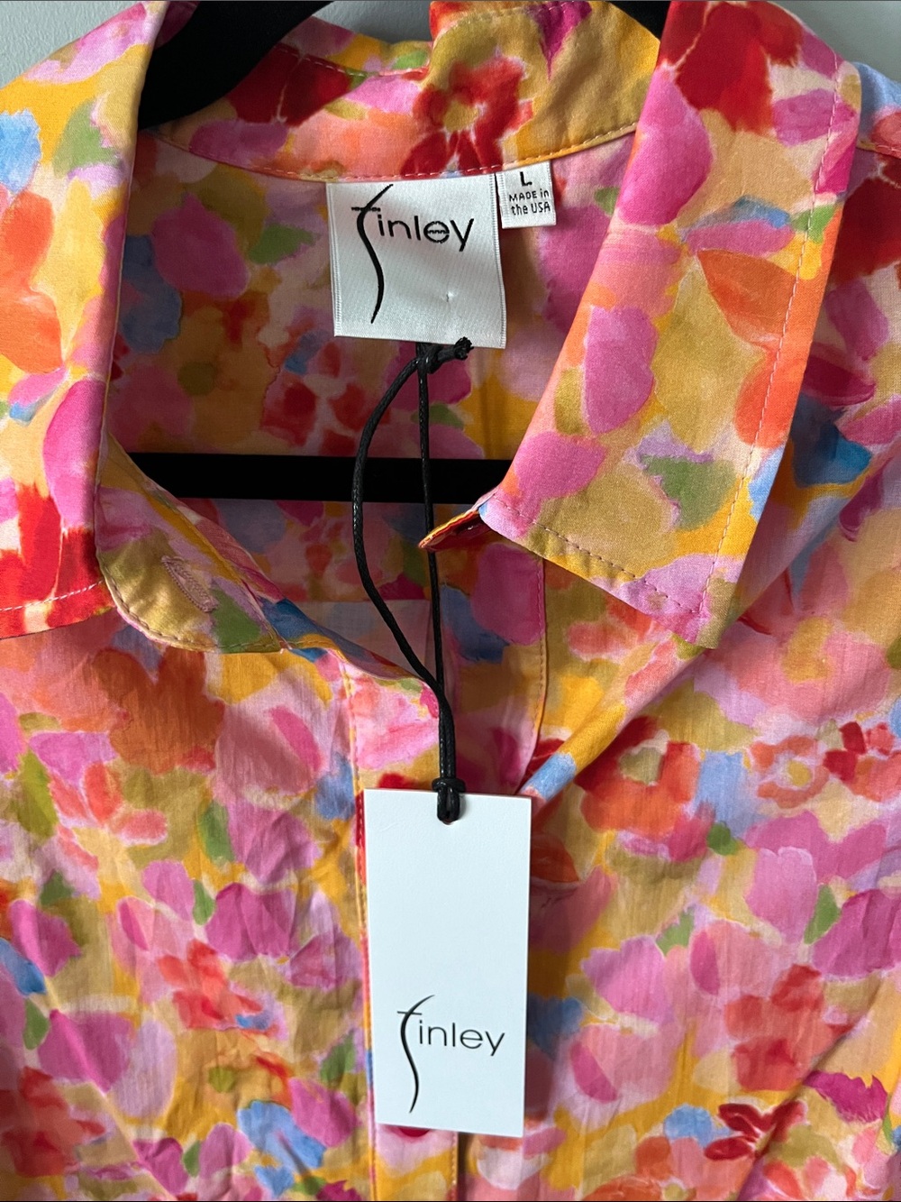 Finley NWT Jenna Dress Capri Floral Button Down 100% Cotton Dress - Picture 2 of 13